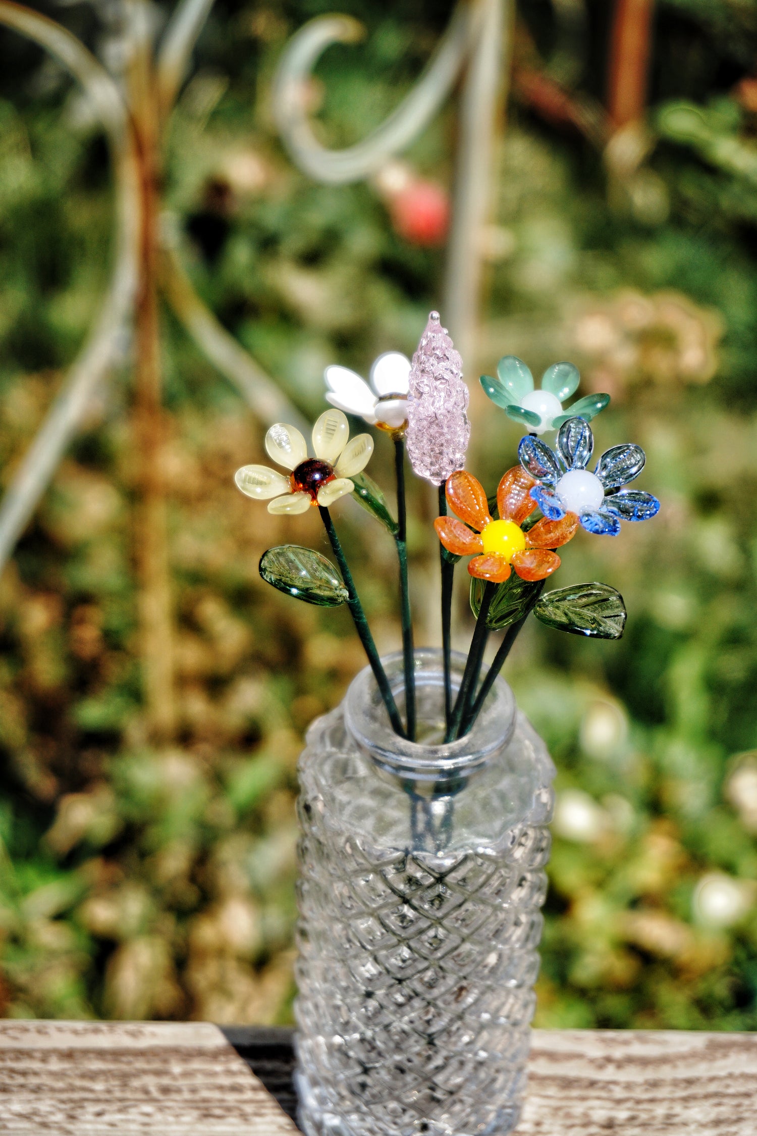 Transparent Handcrafted Glass Bouquet